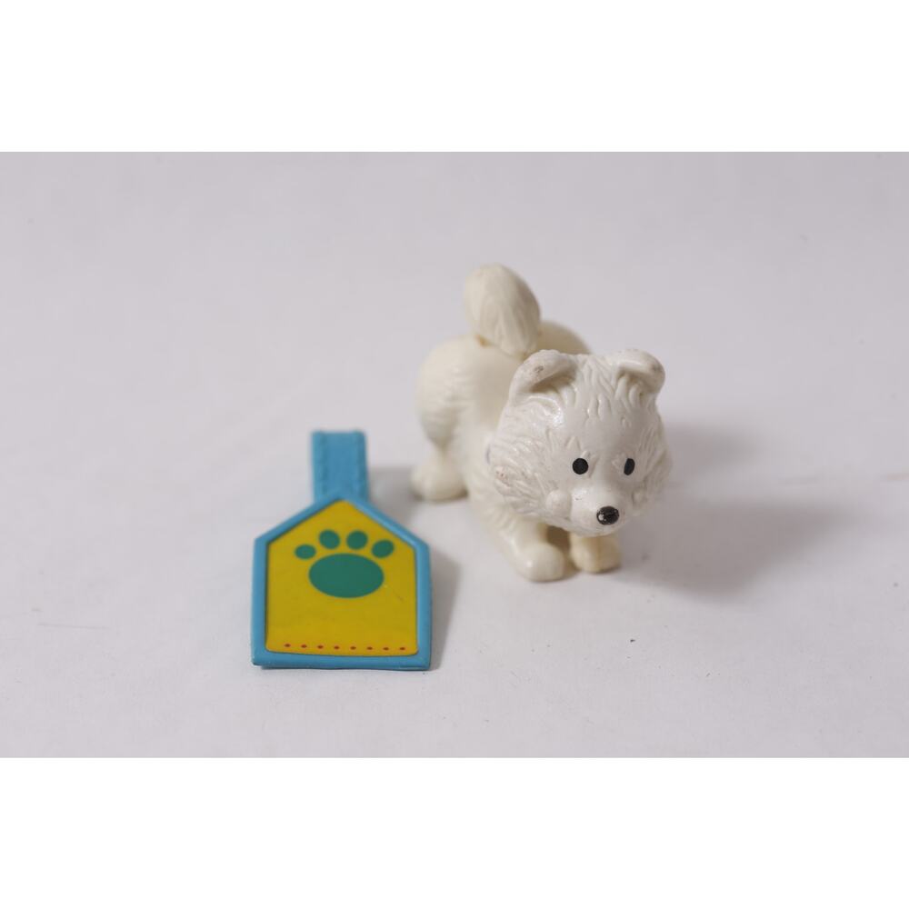 Japanese Dot Eye 1990s Kenner Littlest Pet Shop White Scottish Terrier Puppy